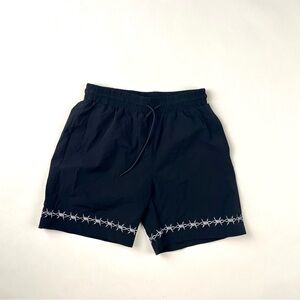 Take to the Grave Black Elastic Waist shorts